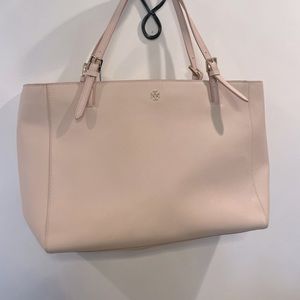 Pink Tory Burch canvas tote